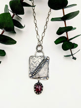 Load image into Gallery viewer, Sterling and Garnet Necklace