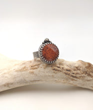 Load image into Gallery viewer, Rustic Apple Coral Ring