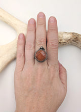 Load image into Gallery viewer, Rustic Apple Coral Ring